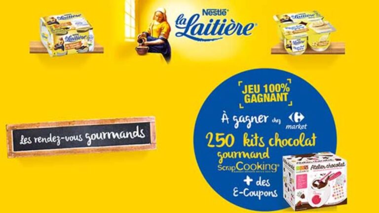CARREFOUR a organisé le jeu concours N°17022 – LA LAITIERE desserts lactées / CARREFOUR hypermarchés