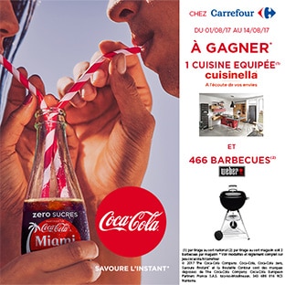 CARREFOUR a organisé le jeu concours N°9424 – CARREFOUR hypermarchés / COCA COLA boisson