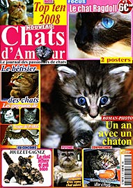 CHATS D’AMOUR magazine a organisé le jeu concours N°13711 – CHATS D’AMOUR magazine n°8