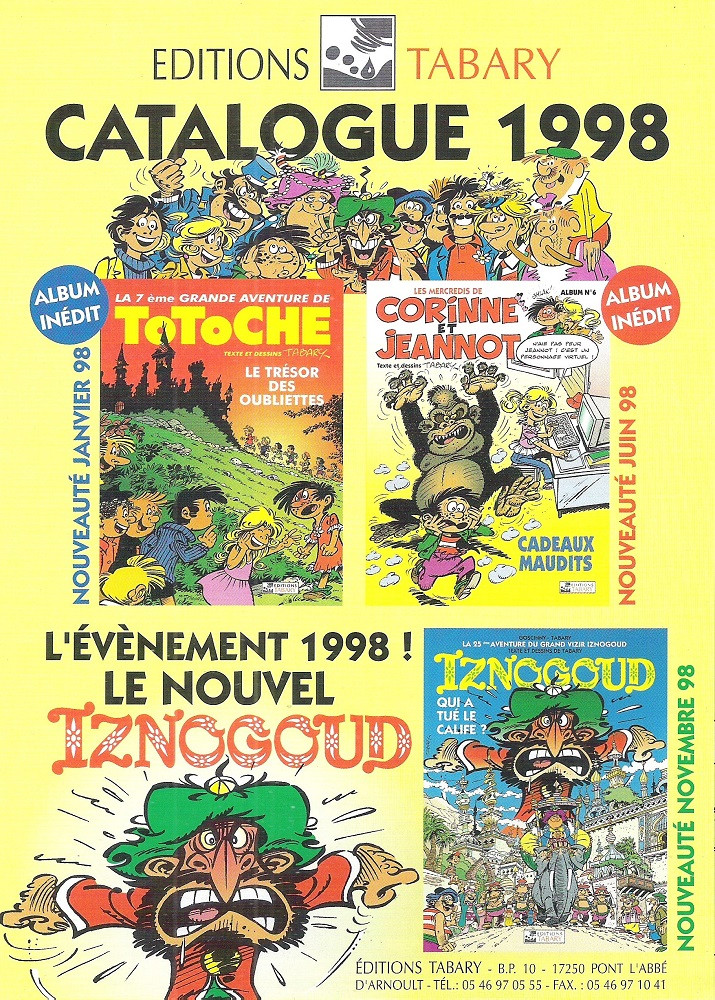 EDITIONS TABARY bandes dessinées a organisé le jeu concours N°3233 – EDITIONS TABARY bandes dessinées