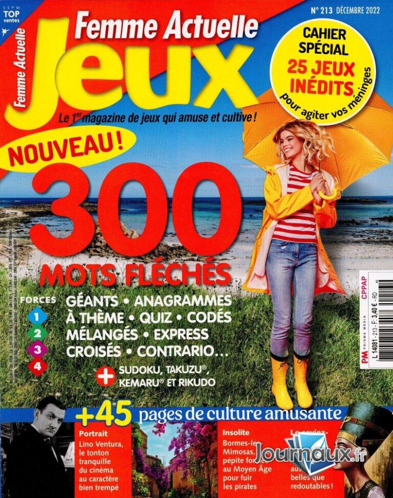 FEMME ACTUELLE a organisé le jeu concours N°10468 – FEMME ACTUELLE JEUX magazine n°55
