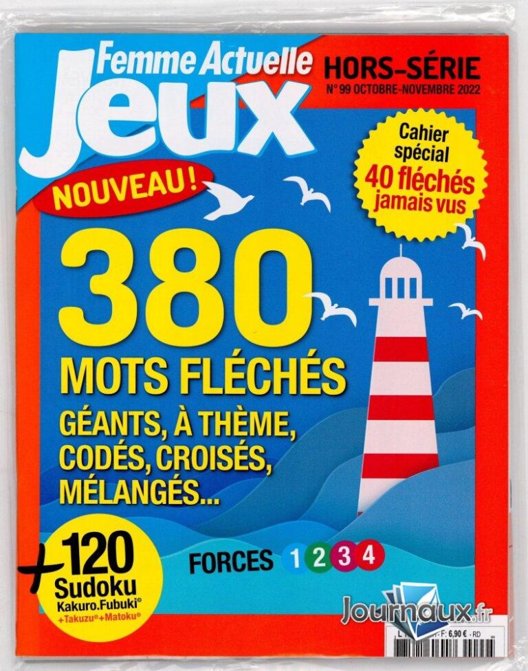 FEMME ACTUELLE a organisé le jeu concours N°16573 – FEMME ACTUELLE JEUX magazine hors série n°23
