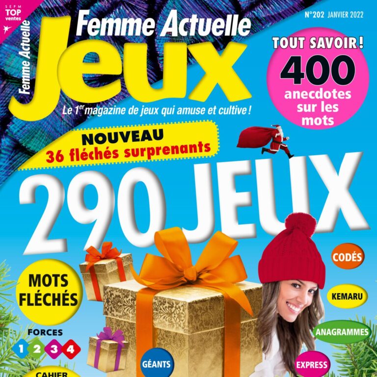 FEMME ACTUELLE a organisé le jeu concours N°1851 – FEMME ACTUELLE JEUX magazine n°45