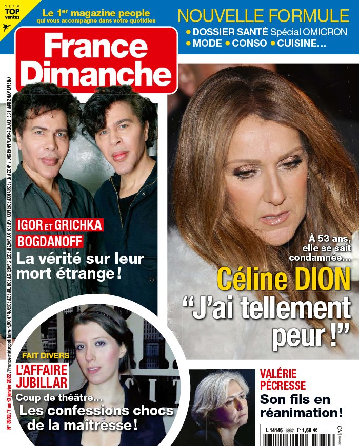FRANCE DIMANCHE a organisé le jeu concours N°3932 – FRANCE DIMANCHE magazine n°3253