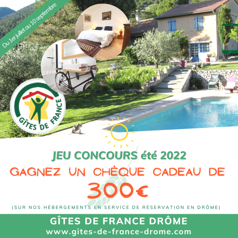 GITES DE FRANCE a organisé le jeu concours N°34209 – GITES DE FRANCE