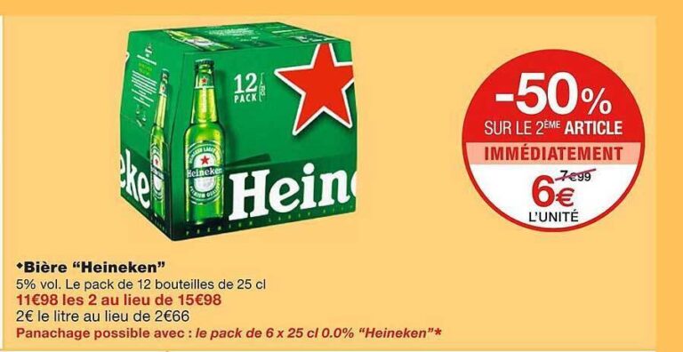 HEINEKEN a organisé le jeu concours N°20551 – HEINEKEN bière / MONOPRIX supermarchés