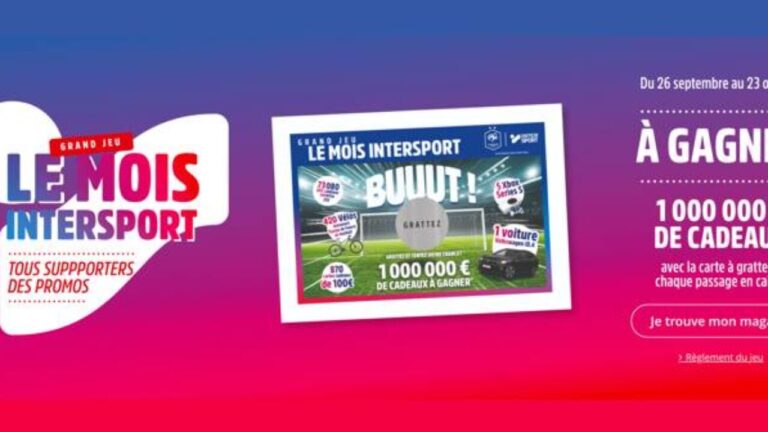 INTERSPORT a organisé le jeu concours N°16584 – INTERSPORT magasins de sport