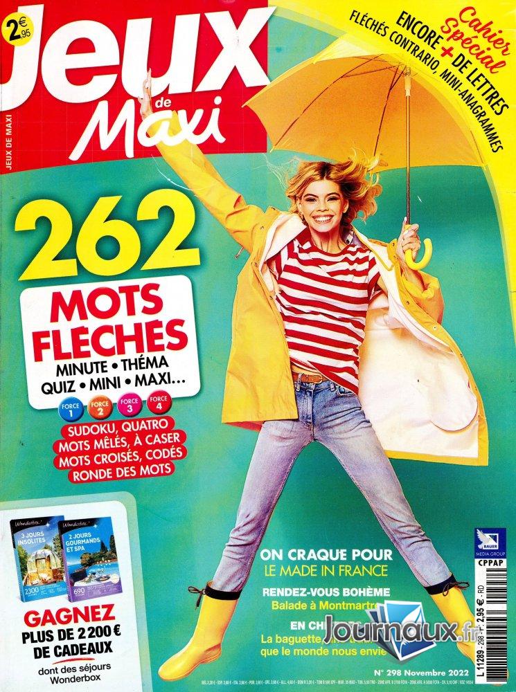 JEUX DE MAXI a organisé le jeu concours N°29029 – LES JEUX DE MAXI magazine n°164