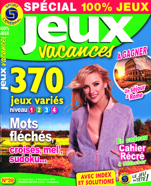 JEUX VACANCES a organisé le jeu concours N°21139 – JEUX VACANCES magazine hors-série n°1