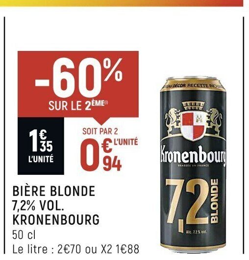 KRONENBOURG a organisé le jeu concours N°17099 – KRONENBOURG bières / SPAR supermarchés