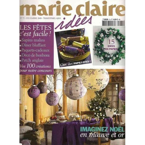 MARIE CLAIRE IDEES a organisé le jeu concours N°13438 – MARIE CLAIRE IDEES magazine n°75