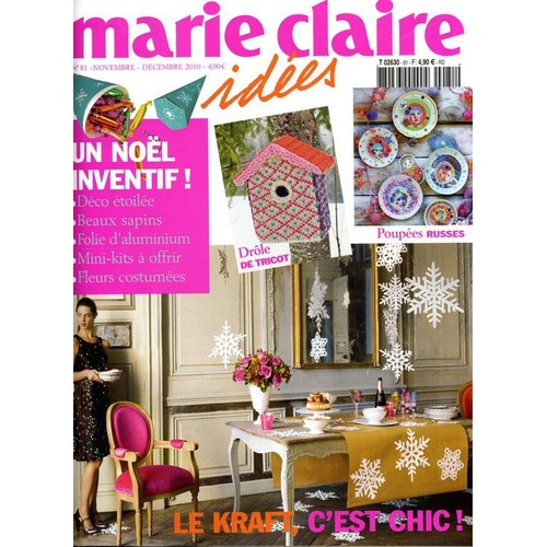 MARIE CLAIRE IDEES a organisé le jeu concours N°25557 – MARIE CLAIRE IDEES magazine n°81