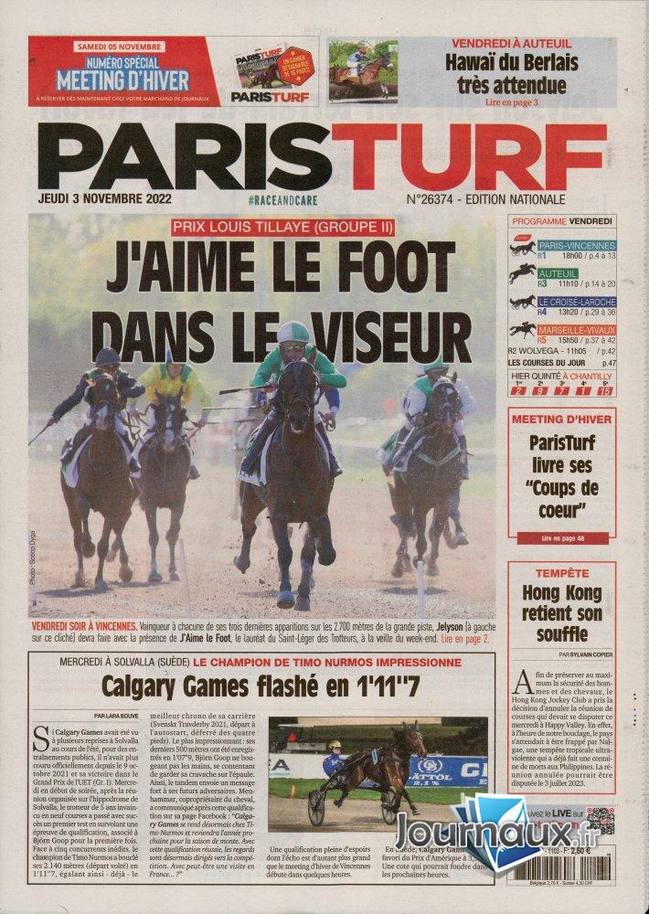 PARIS TURF journal a organisé le jeu concours N°5214 – PARIS TURF journal n°214