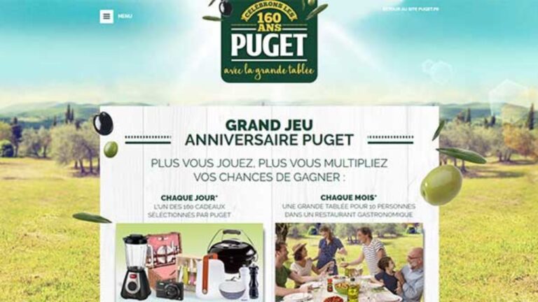 PUGET a organisé le jeu concours N°21914 – PUGET