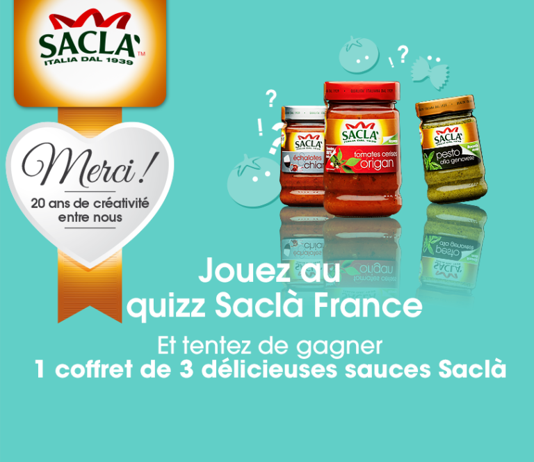 SACLA a organisé le jeu concours N°936 – SACLA sauces