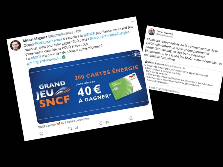 SNCF a organisé le jeu concours N°1369 – SNCF
