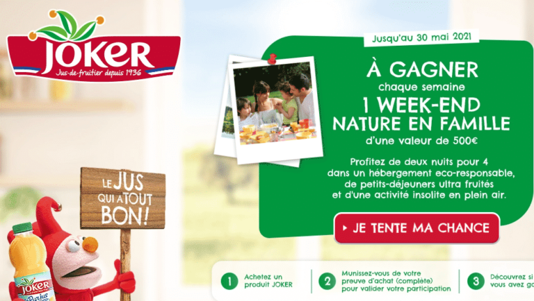 WEEKEND NATURE a organisé le jeu concours N°30726 – WEEKEND NATURE