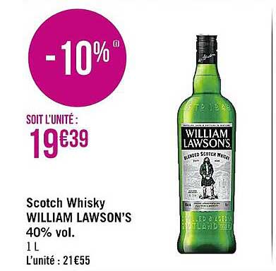 WILLIAM LAWSON’S a organisé le jeu concours N°12378 – WILLIAM LAWSON’S whisky / SHOPI supermarchés
